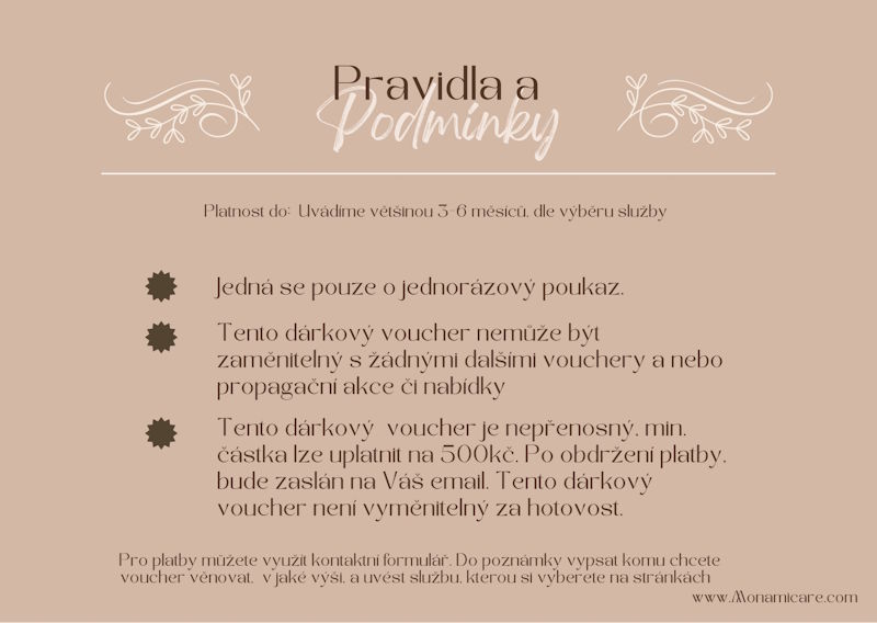 Dárkový poukaz Monami Care